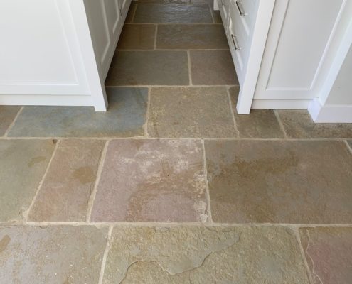 Limestone floor cleaning, honing and sealing in Leamington Spa, Warwickshire, after-1