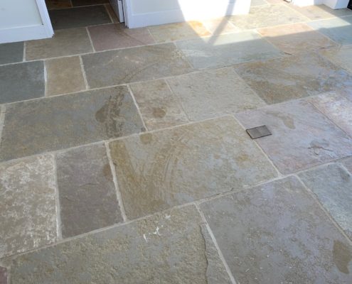 Limestone floor cleaning, honing and sealing in Leamington Spa, Warwickshire, after-2