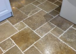 Natural stone floor deep cleaned, honed and sealed in Brewood, Wheaton Aston, Staffordshire, after2