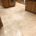 Travertine floor deep cleaning, honing and sealing in Sandbach, Cheshire, after sealed