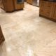 Travertine floor deep cleaning, honing and sealing in Sandbach, Cheshire, after sealed