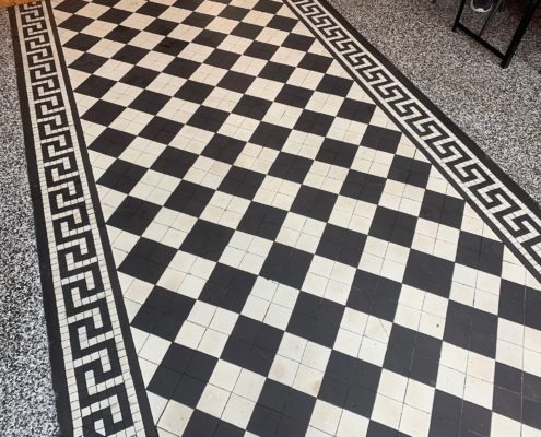 Victorian Minton Floor Deep Cleaning & Sealing in Sutton Coldfield, West Midlands, before