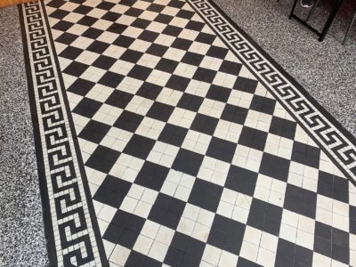 Victorian Minton Floor Deep Cleaning & Sealing in Sutton Coldfield, West Midlands, after