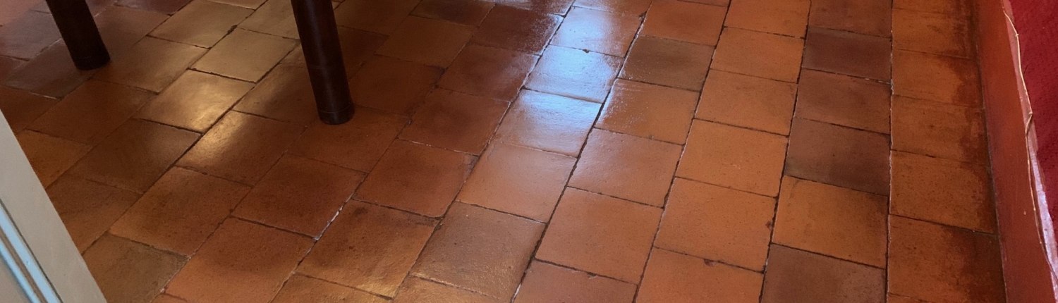 Victorian Quarry Tile Floor, Deep Clean, Breathable Seal and Polishing in Solihull, West Midlands, after